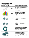 C9 Decorate Like a Pro® Kit - 100' LED Diamond Faceted Multi Color Green Wire w/12" Bulb Spacing